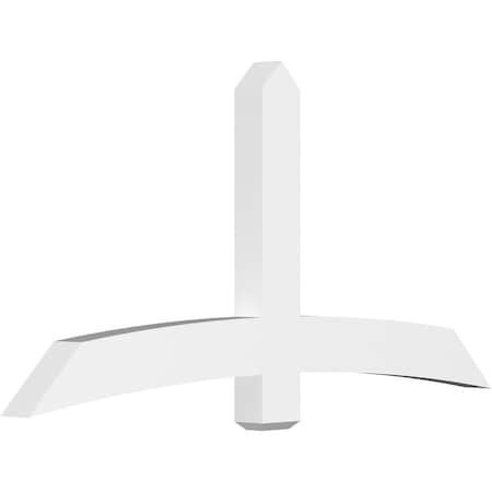 Ekena Millwork Bellingham Architectural Grade PVC Gable Bracket, 72"W x 36"H x 4"D x 6"F, 12/12 Pitch GBP072X36X0406BEL00